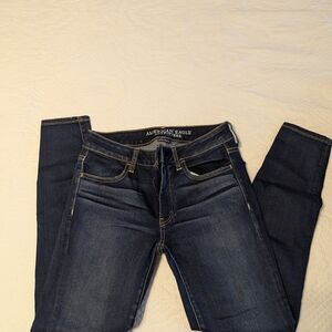 American Eagle Outfitters Women's Dark Blue Skinny Jeans